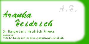aranka heidrich business card